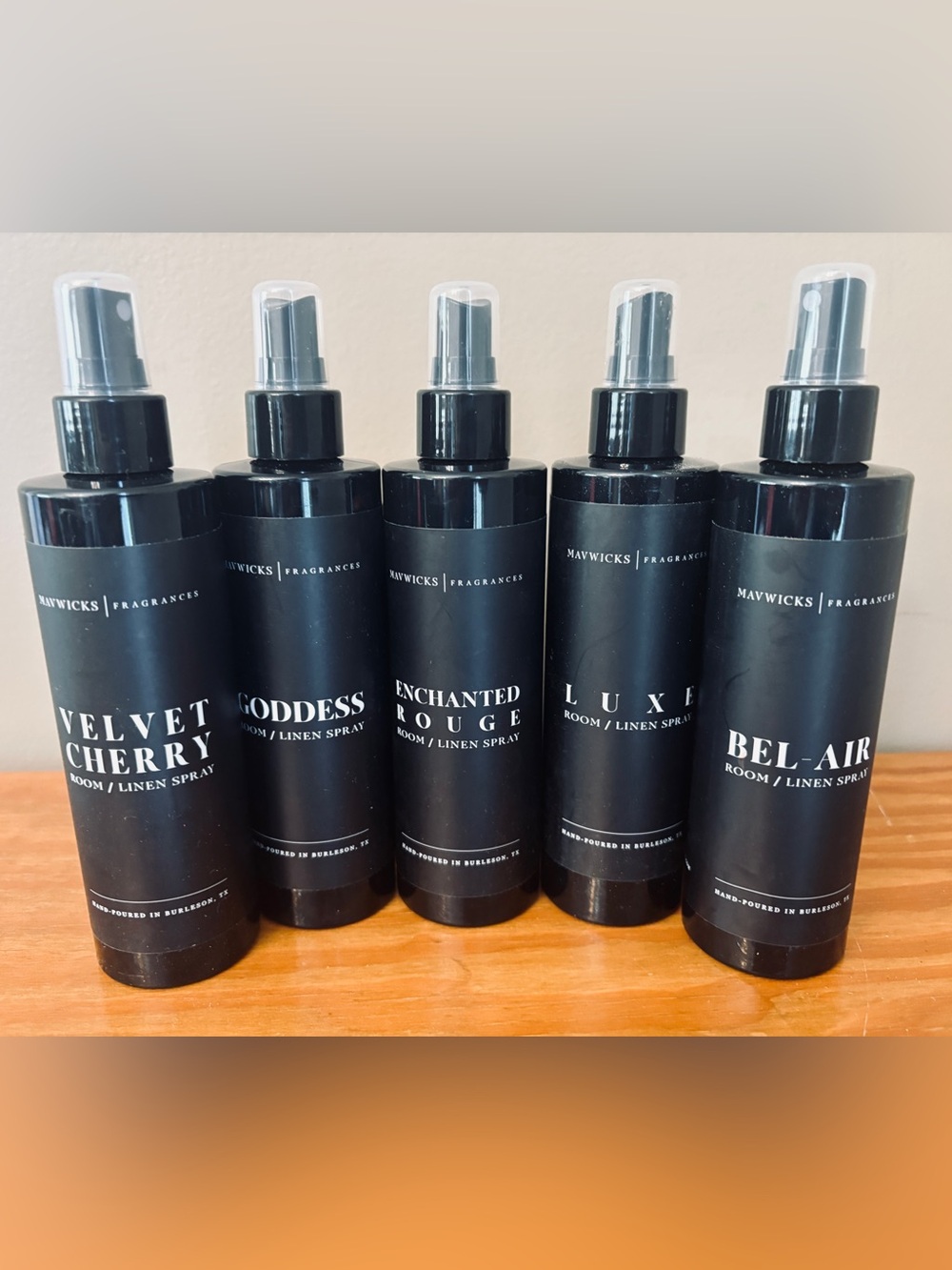 NEW 5PK Mavwicks Fragrances Room & Linen Spray Set - 8oz each